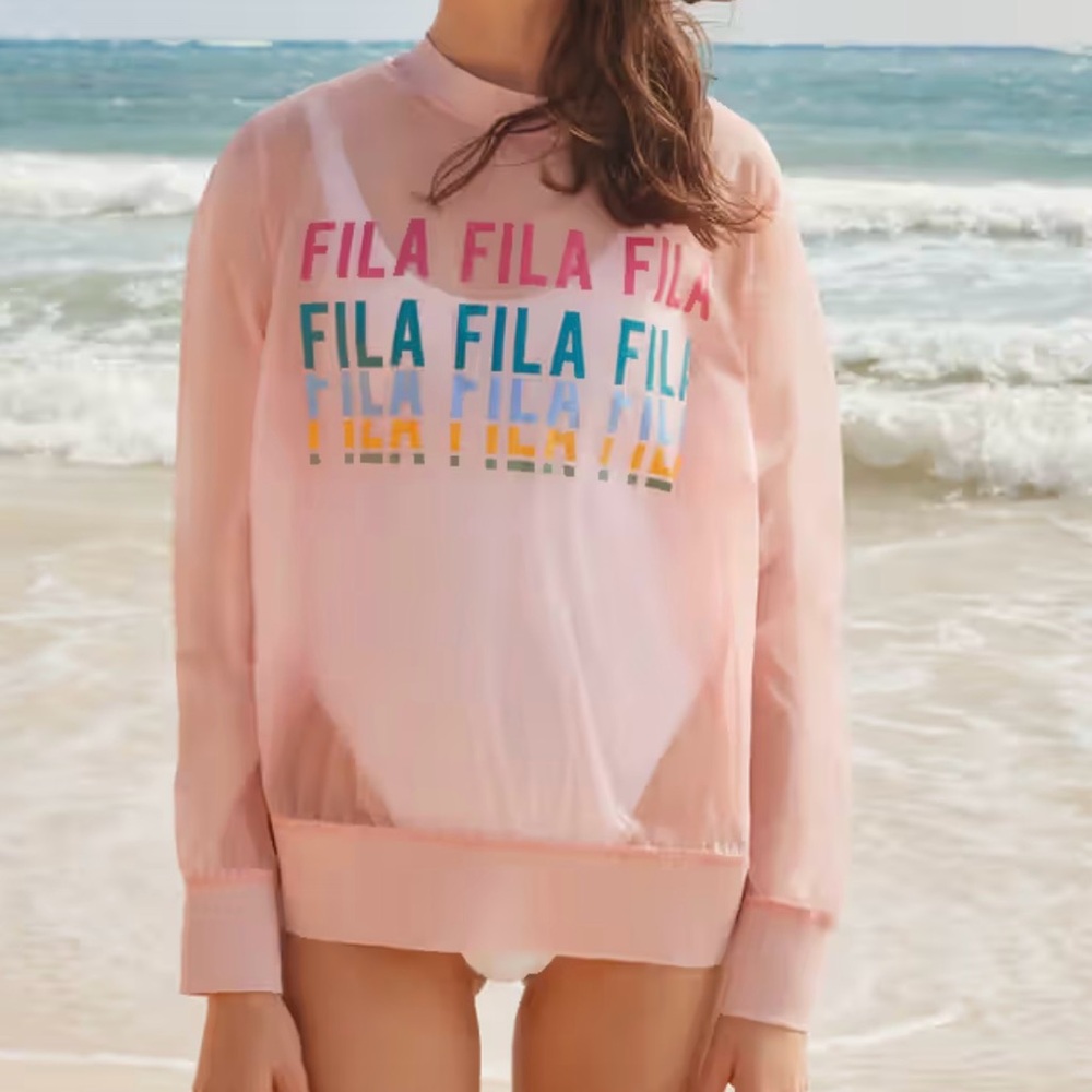 New Fila Pink Logo Sweatshirt Small